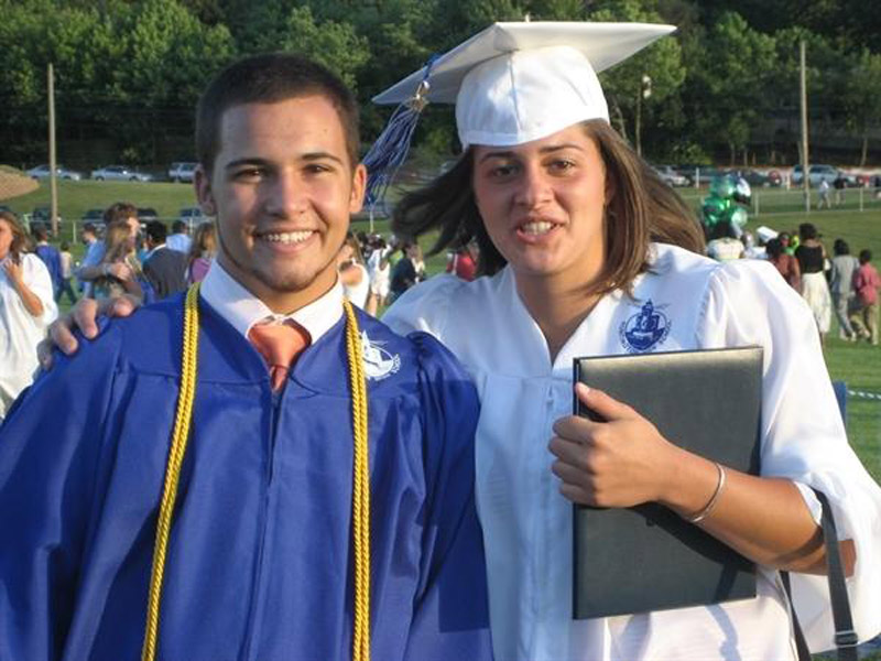 Justin Giani and his cousin, Maria Canino