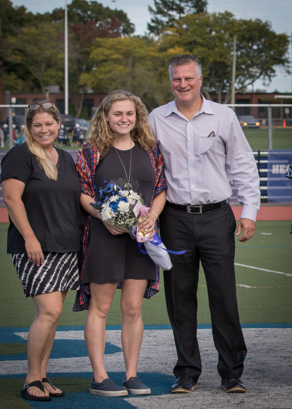 Sarah Agrillo with her parents, Lyndia and Ted