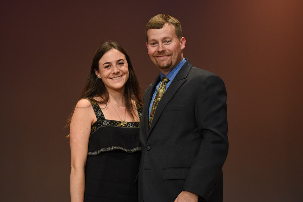 Grace Curran with ATH President James Graber