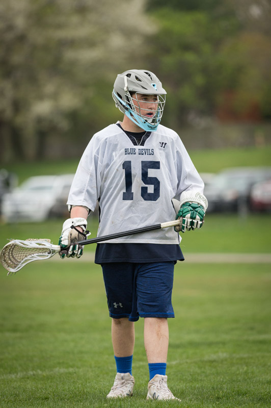 JV boys' lacrosse player