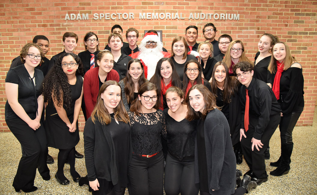 Huntington chamber choir members recently performed at a Board of Education meeting.