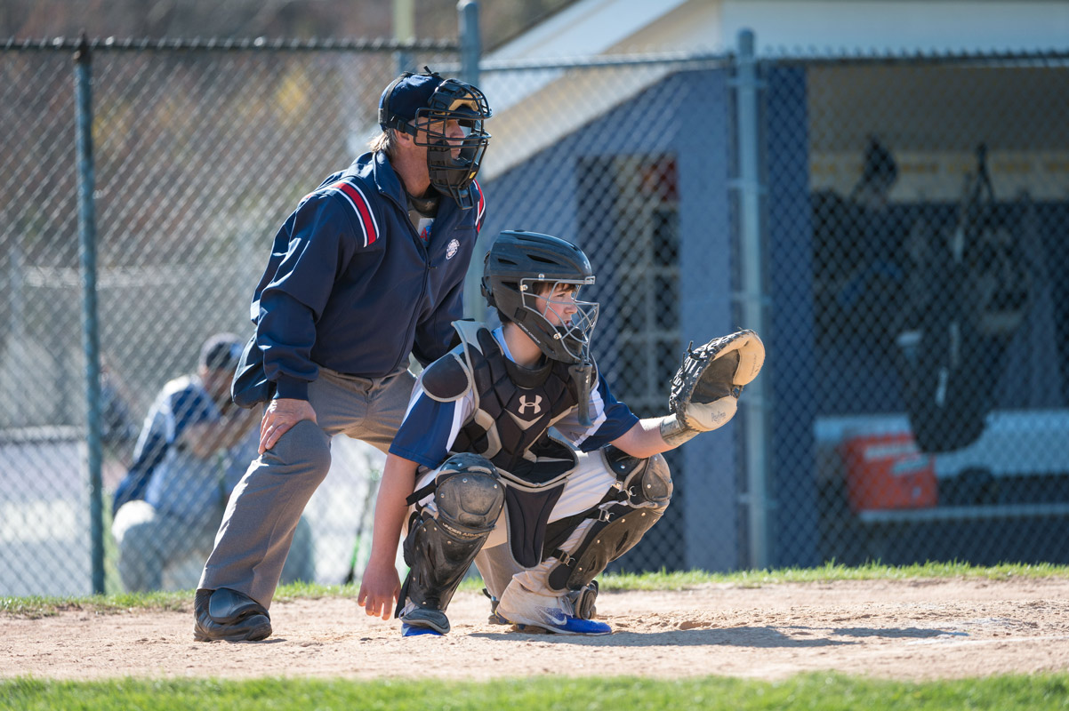 Ben Collins behind the plate