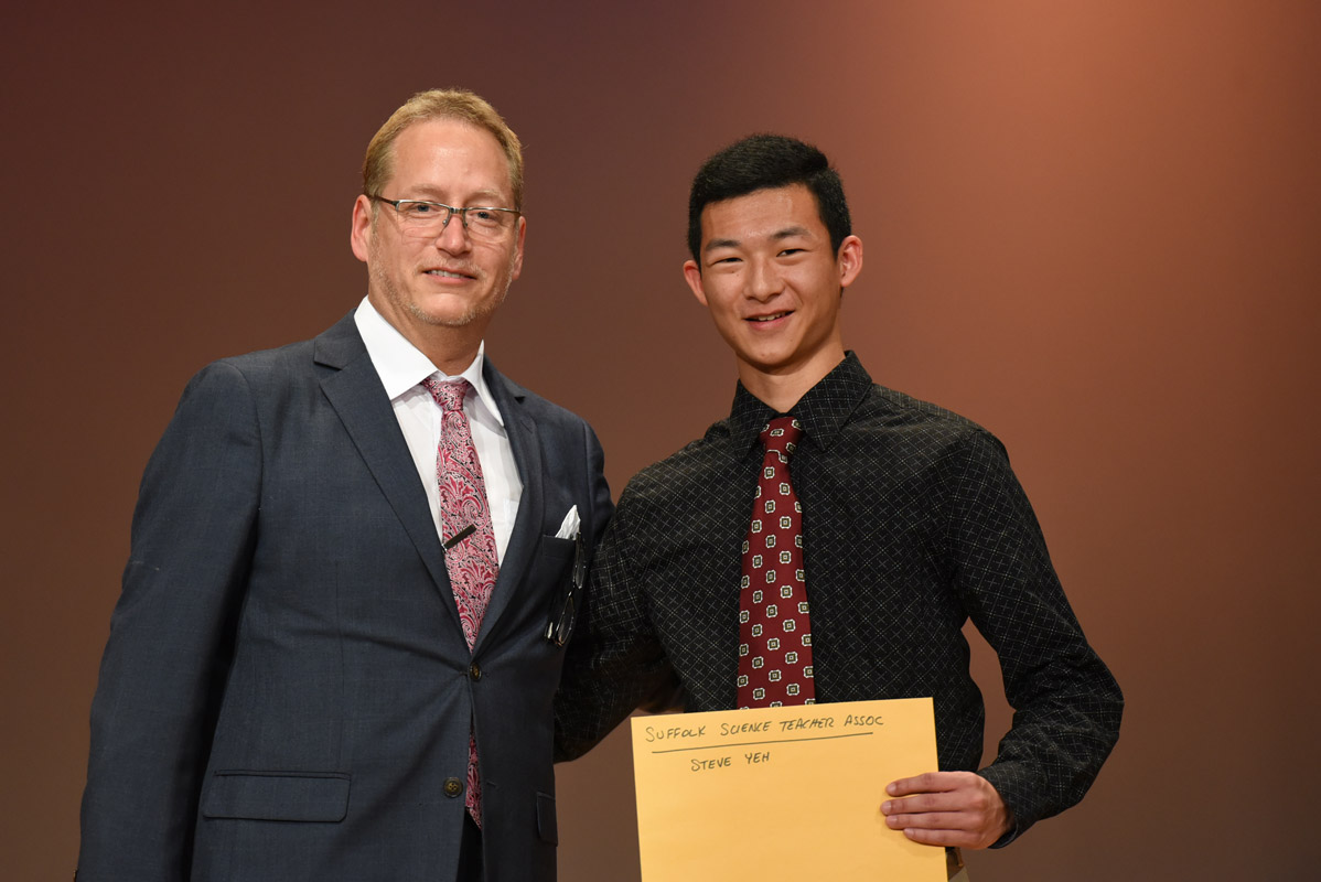 Suffolk Science Teachers Assn. Award winner Steve Yeh 