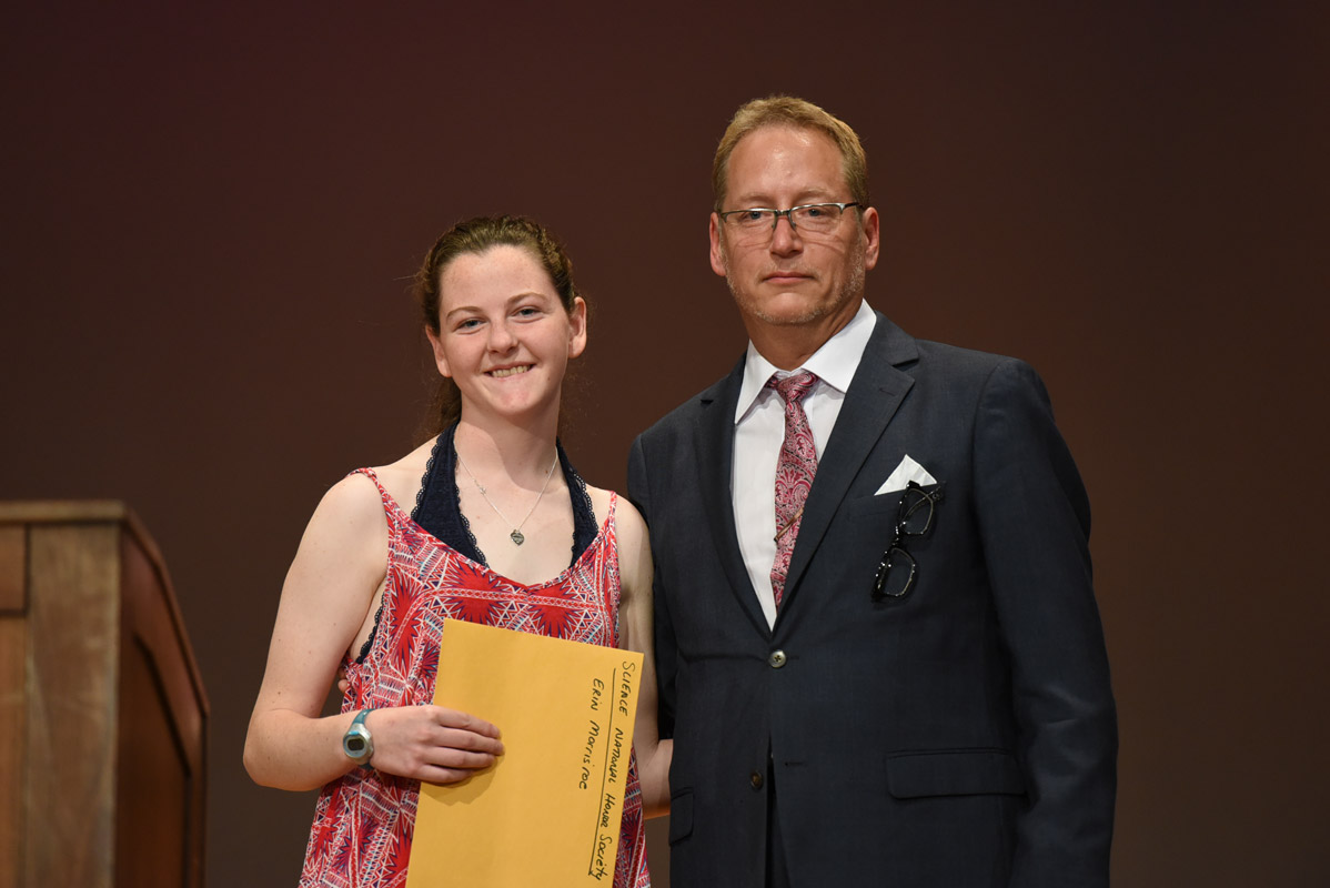 Science Honor Society award winner Erin Morrisroe