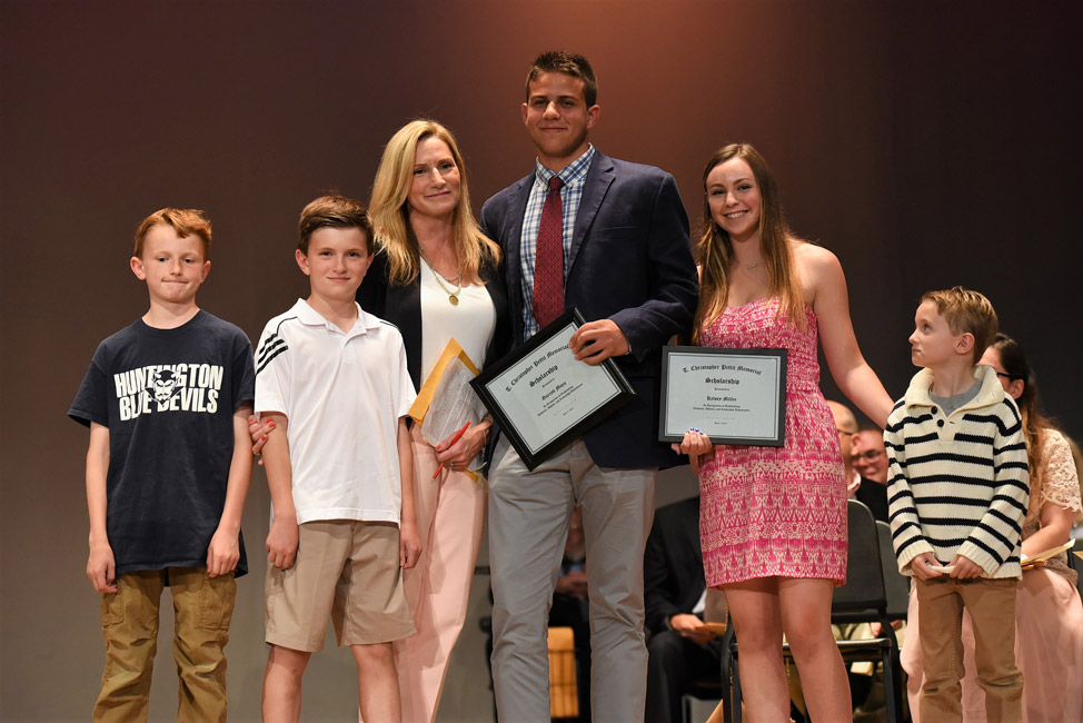 Garrett Moya and Kelsey Miller with Pettit family members