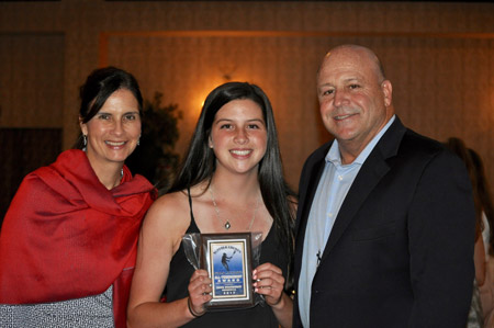 Catie Ricciardelli 
with her parents, Susan and Frank