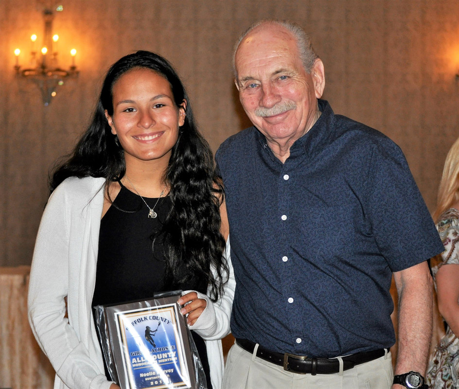 Noelle Harvey with her dad, Stanley