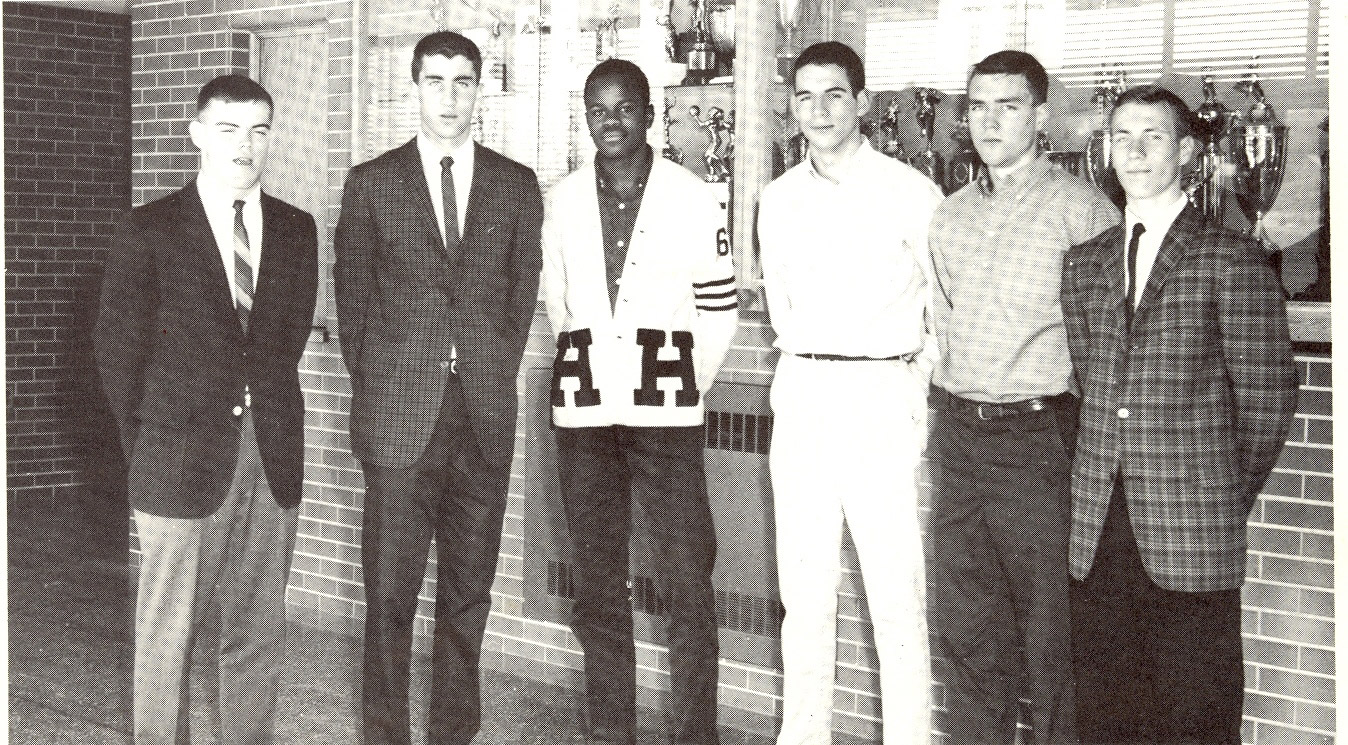 Chris Pettit (third from right) with fellow Boys' Athletic Council officers