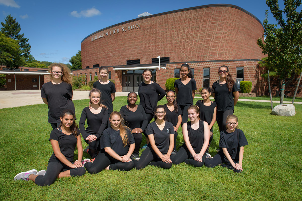 Blue Devil band color guard 