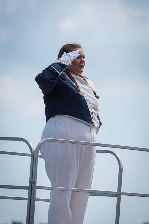 Drum major Jamie Rosenbauer