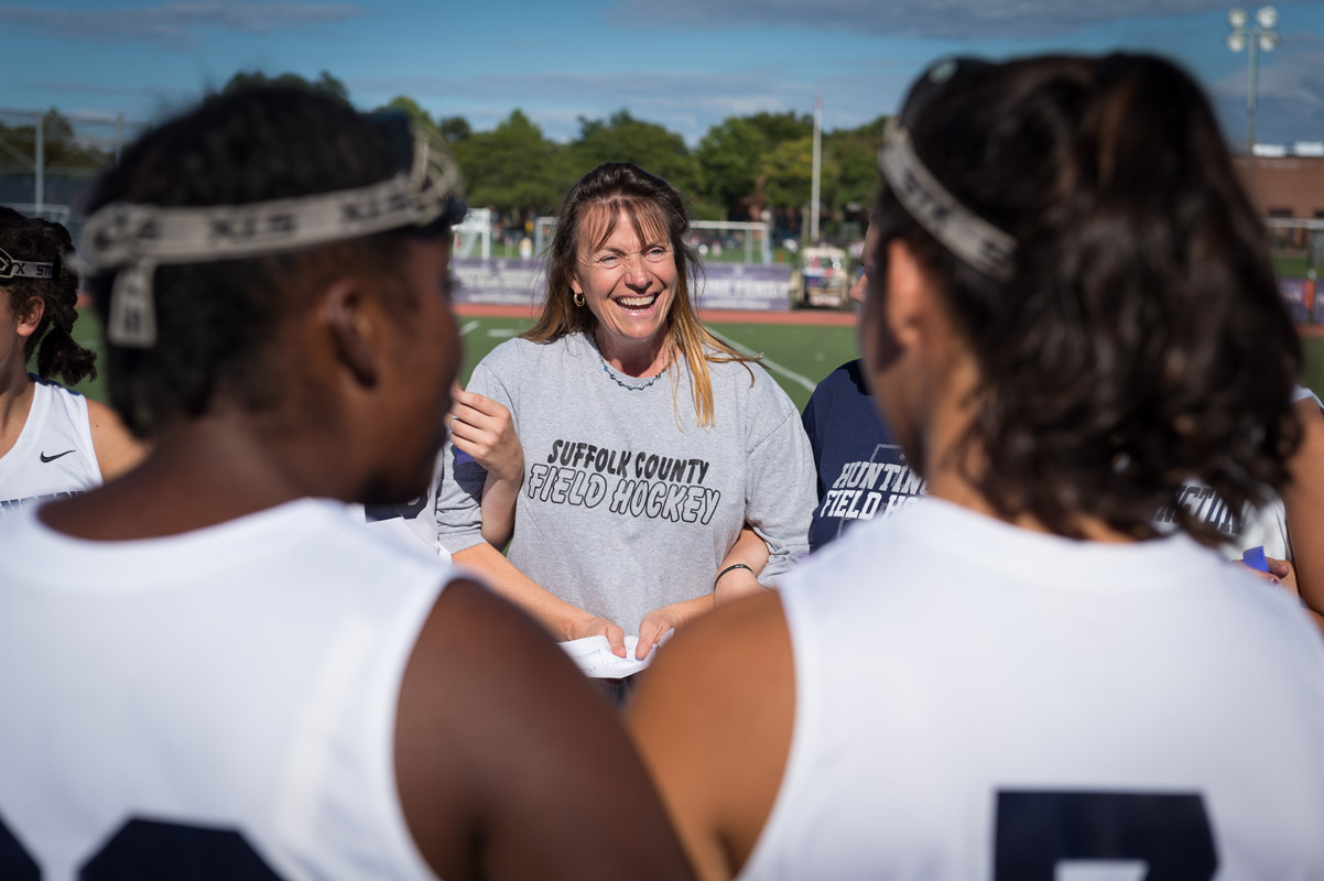 Huntington head coach Kathy Wright