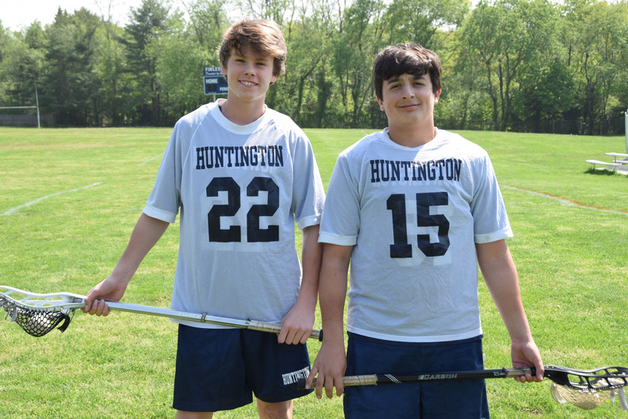 Finley boys' lacrosse captains Max McCarthy and John Marziliano