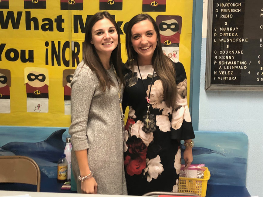 Southdown's Math Night 2018 was coordinated by teachers Alyssa Scudieri and Valerie Murray.