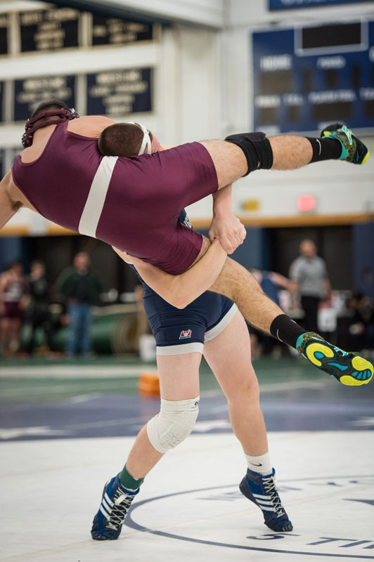 Aedan McDonald is one of Huntington's top wrestlers. (Darin Reed photo.)