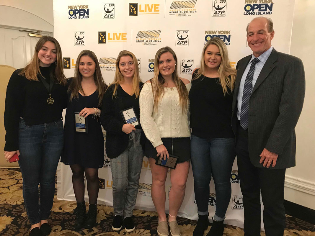 Maire Brown (third from right) at the All-County tennis dinner.