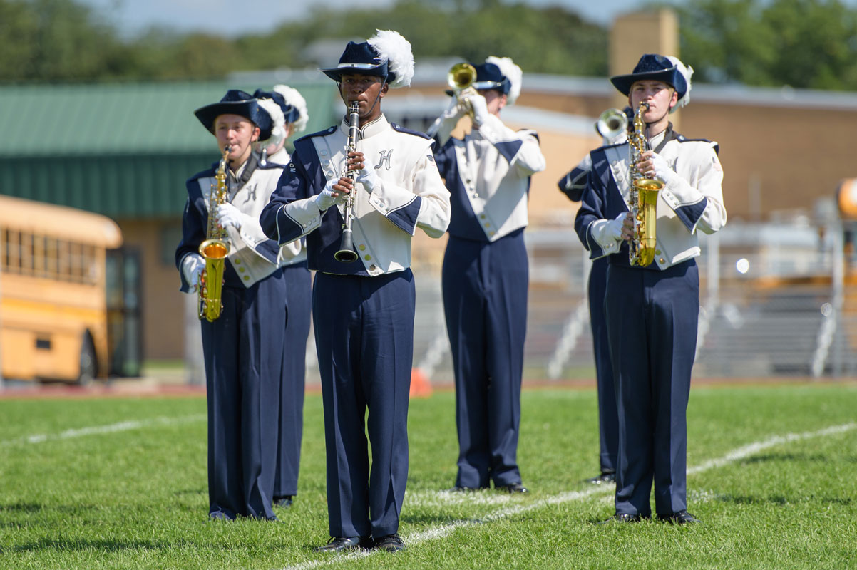 The Blue Devil marching band has traditionally been one of New York's best. (Darin Reed photo.)