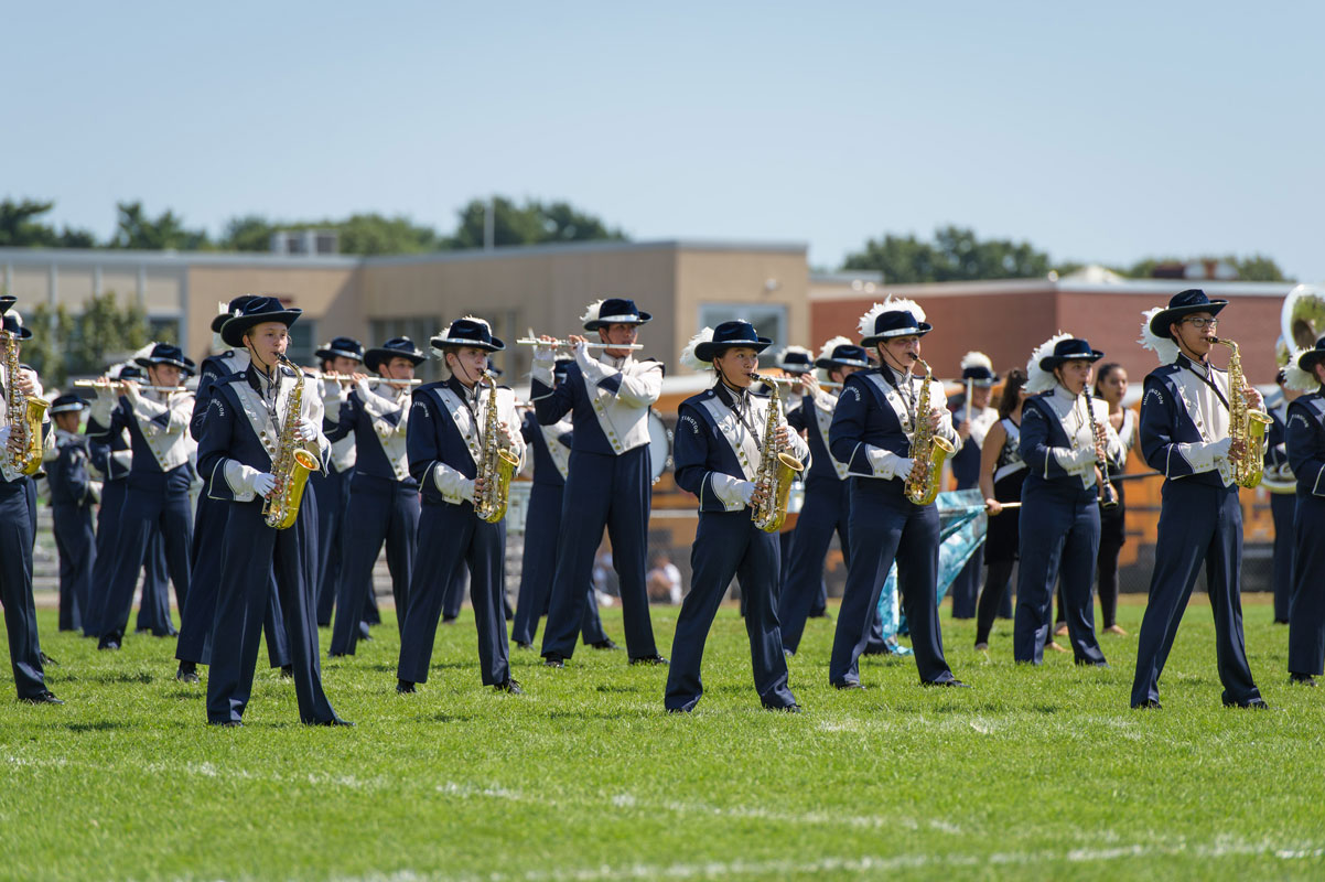 The Blue Devil band is already gearing up for the 2019 competitive campaign. (Darin Reed photo.)