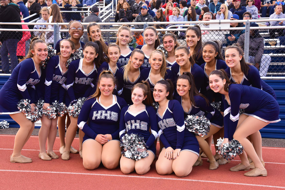 The Highsteppers have played a large role in Sophia LaCentra's (kneeling right) high school experience.