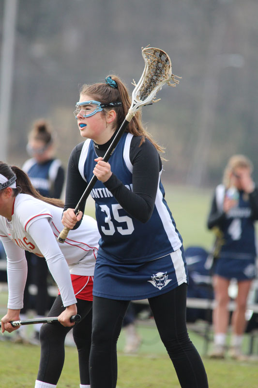 The Huntington JV girls' lacrosse team featured many talented players. (Gregg Geller photo)