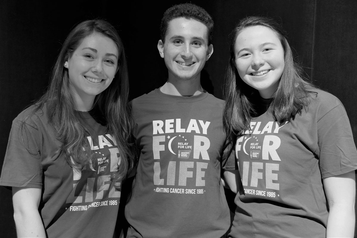 Relay For Life Event Chairs Meagan-Elise Malone, Noah Morris and Katie Burton 