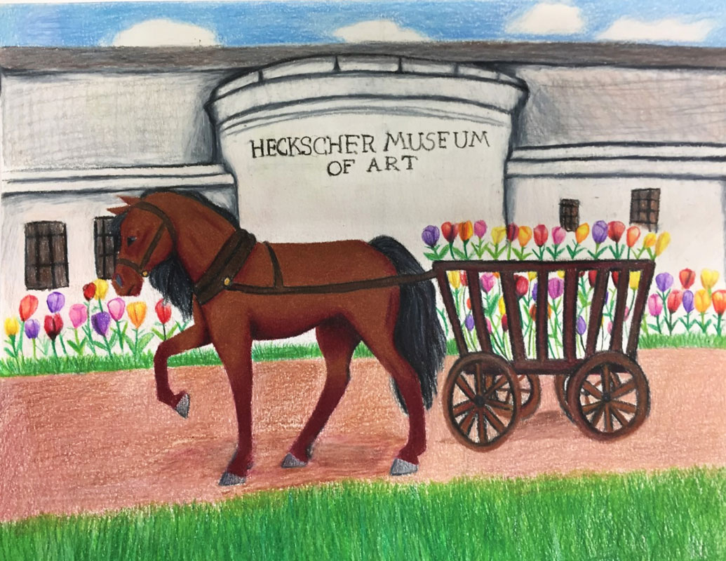 Talia Addeo won a first place Best in Eighth Grade Award for her artwork.