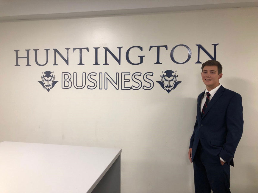 Charlie O'Rourke is the CEO of his Huntington High School Virtual Enterprise company.