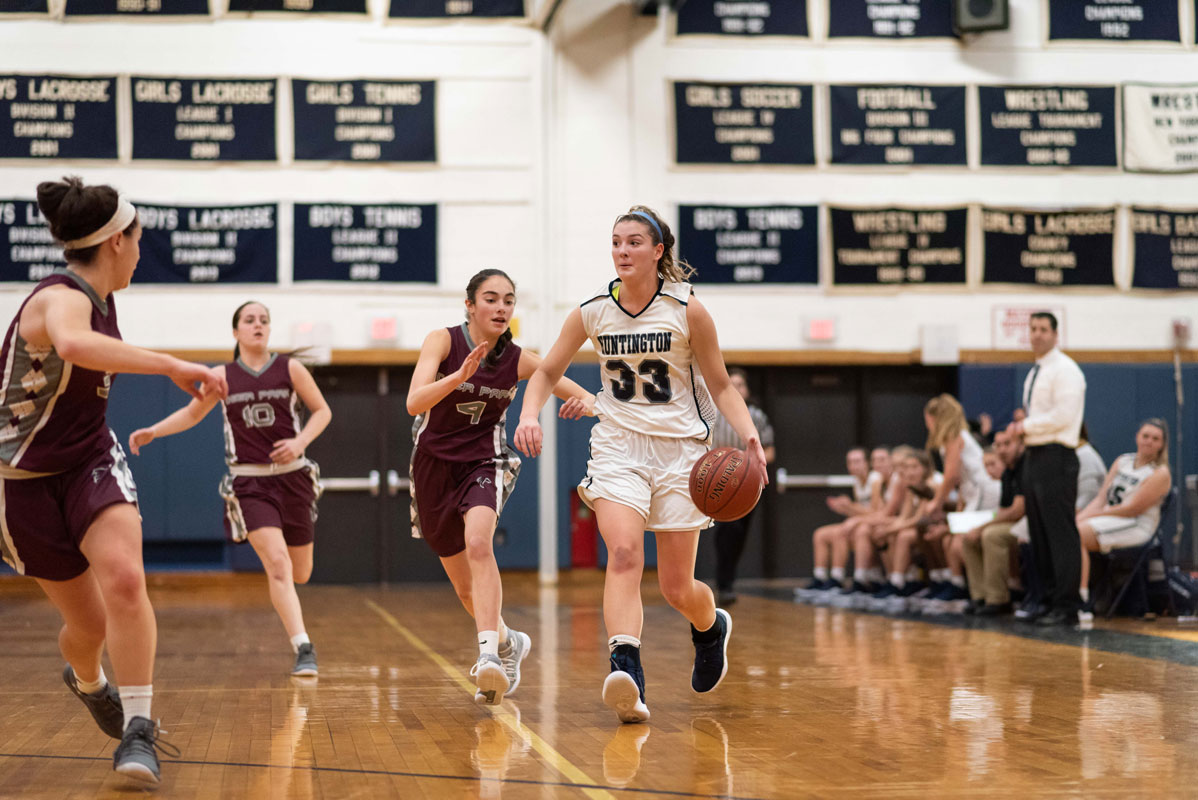 Abby Maichin with the ball for the Blue Devils. (Darin Reed photo)