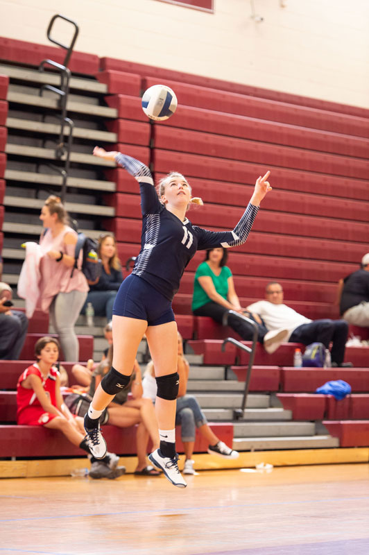 Senior Maddie Reed in action for the Blue Devils. (Darin Reed photo (1)