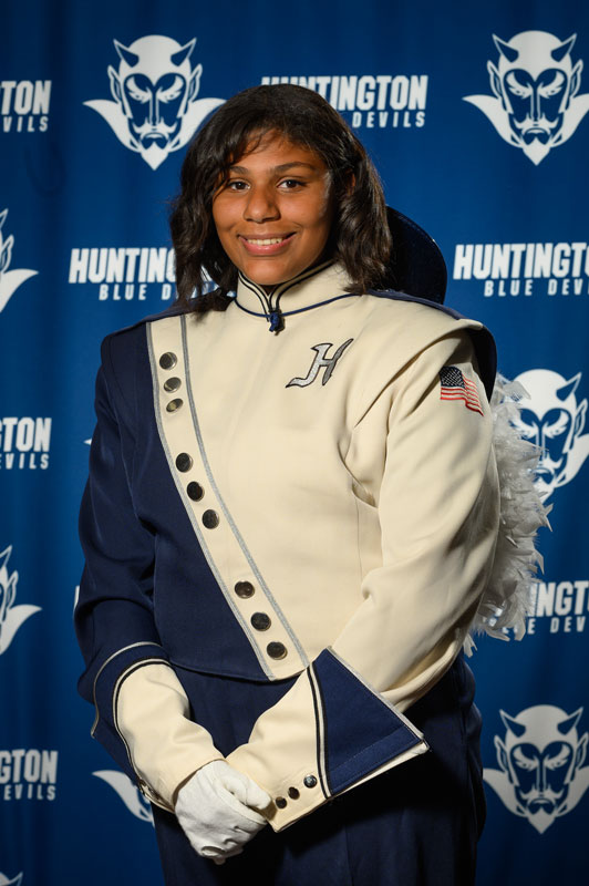 Blue Devil marching band veteran Vianca Hinds.