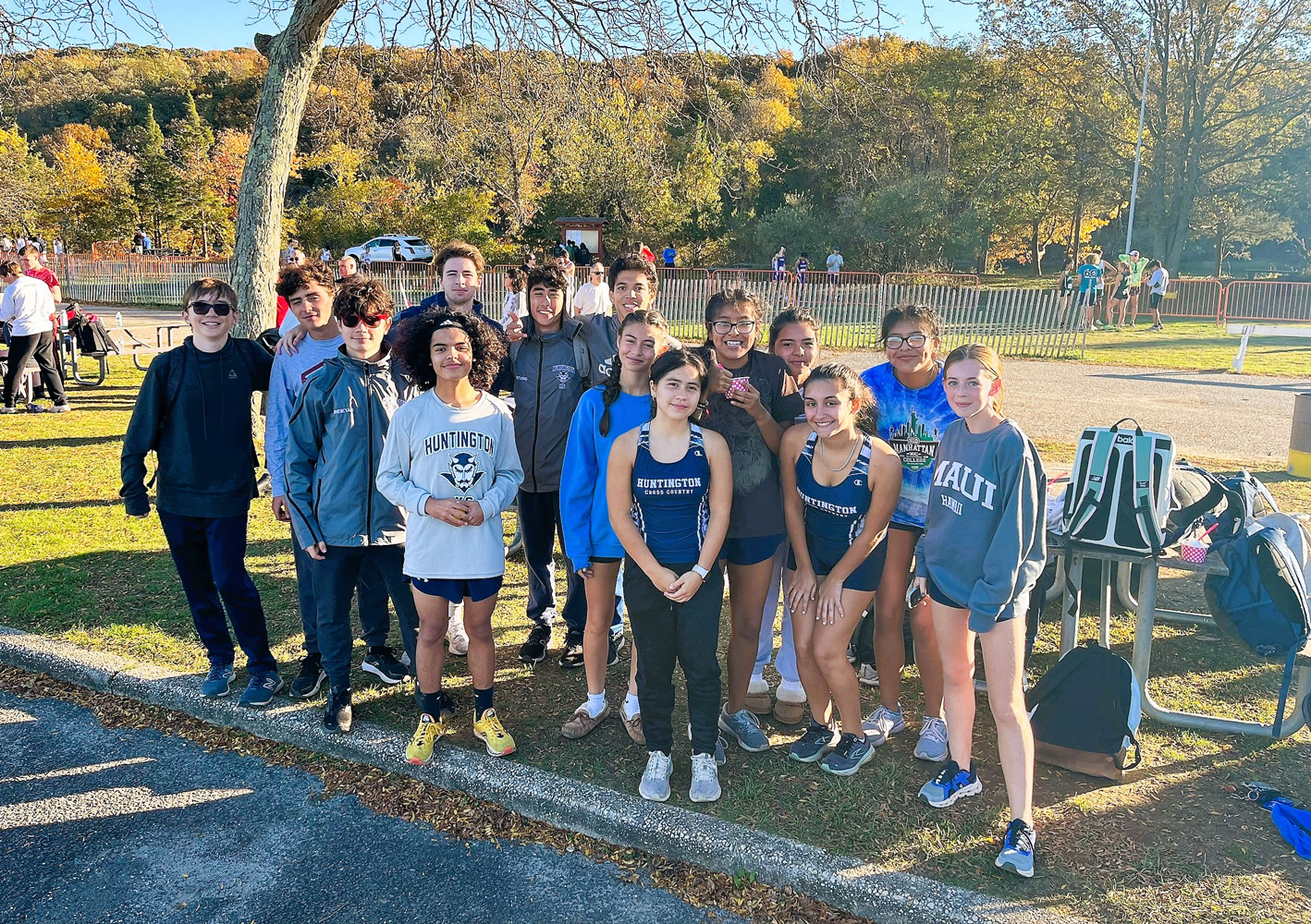 Huntington High School boys' and girls' cross country runners.