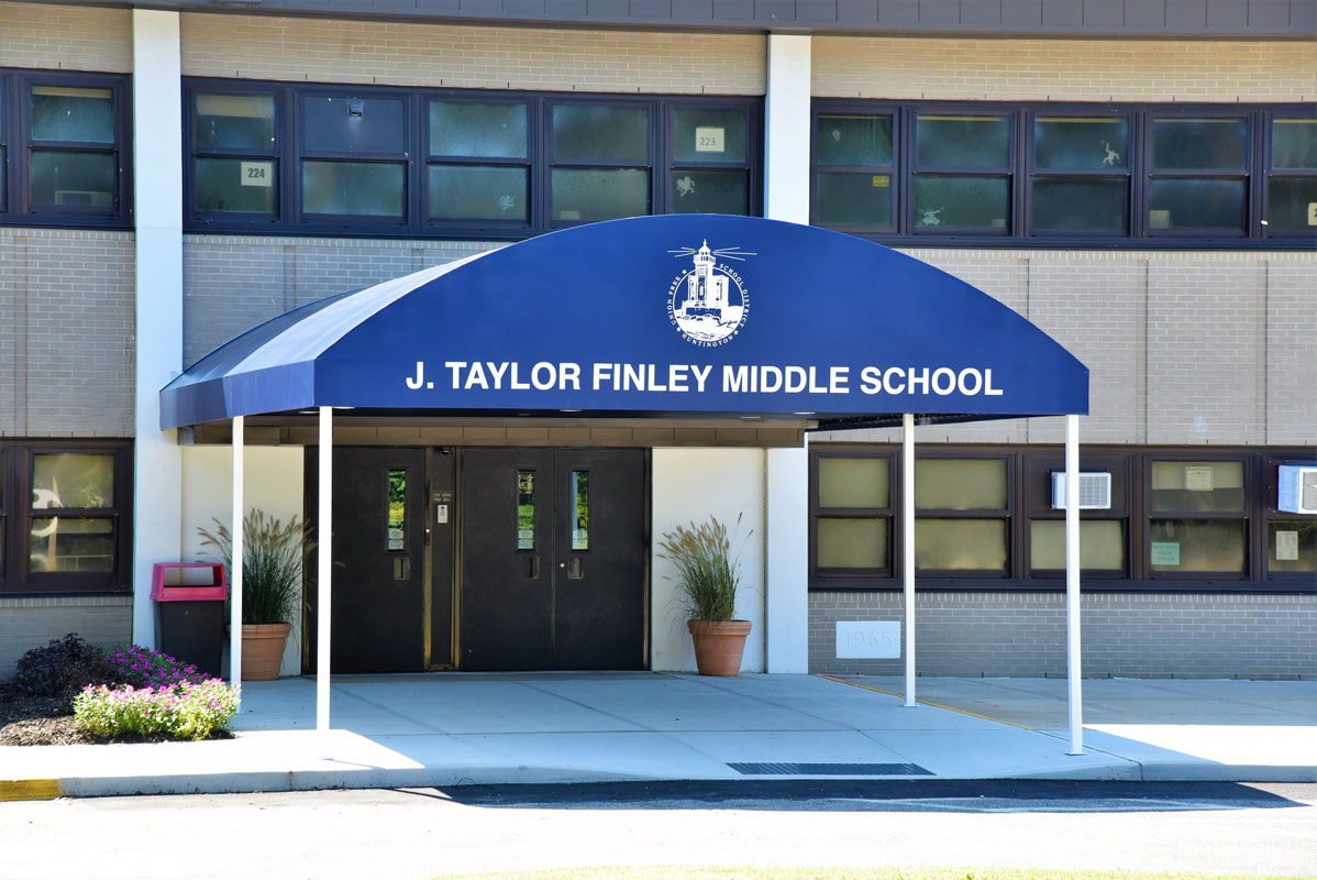 Finley Middle School is located on Greenlawn Road in Huntington