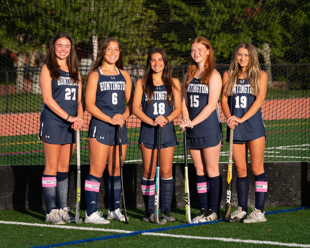 Captains Erin Scanlon, Laurel Bonn, Tessie Maerz, Gemma Cartwright and Grace Agrillo. (Darin Reed photo.)