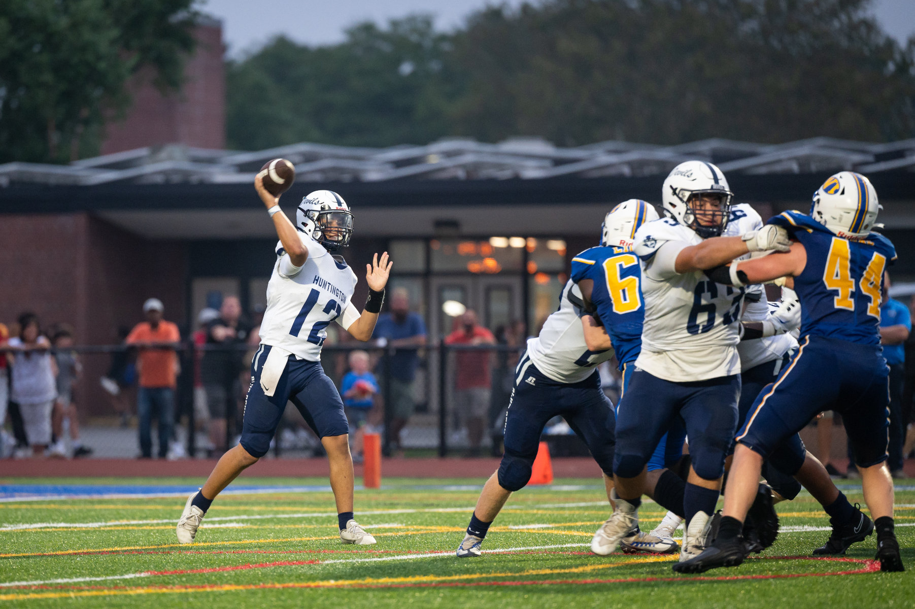  Quarterback Jacob Guznik in action at West Islip last September. (Darin Reed photo.)  