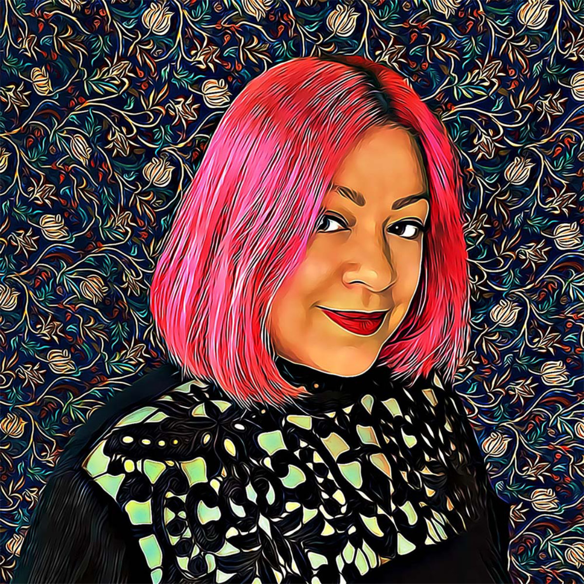  A digital portrait of Huntington High School art teacher Kasmira Mohanty.  