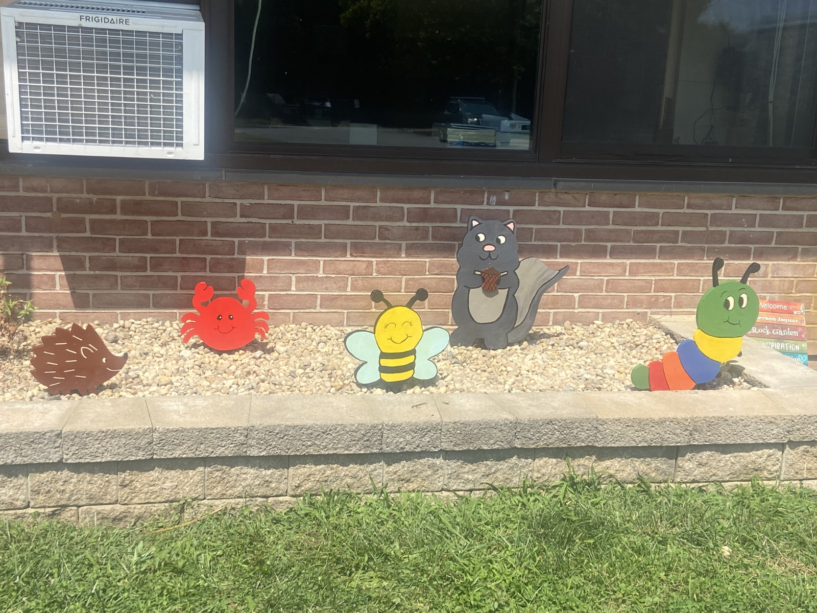  Jefferson School's front entrance area got an injection of color for the opening of the school year.  (6)  