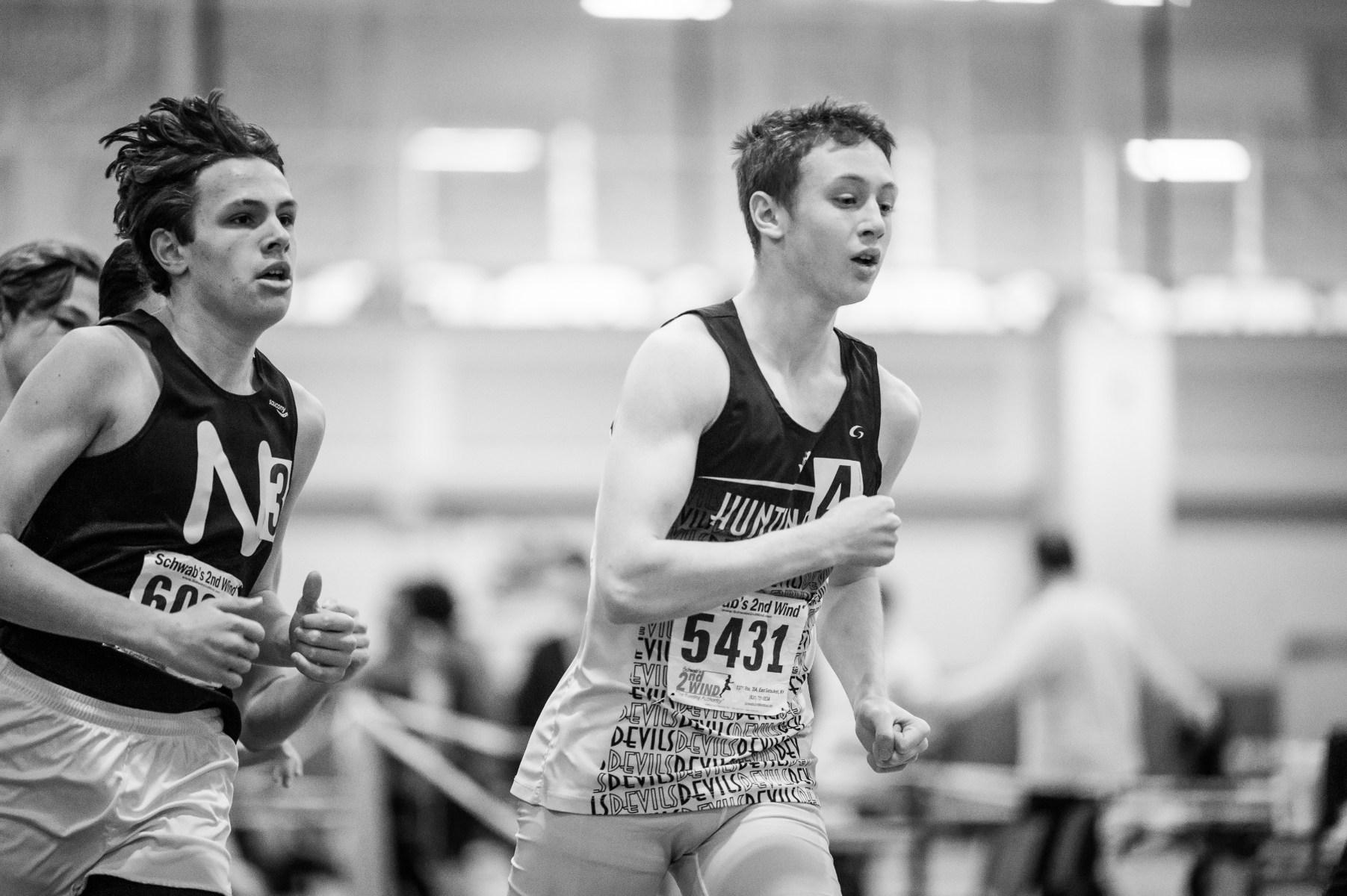  The Huntington indoor boys' track and field team surprised many opponents this winter. (Darin Reed photo.)  