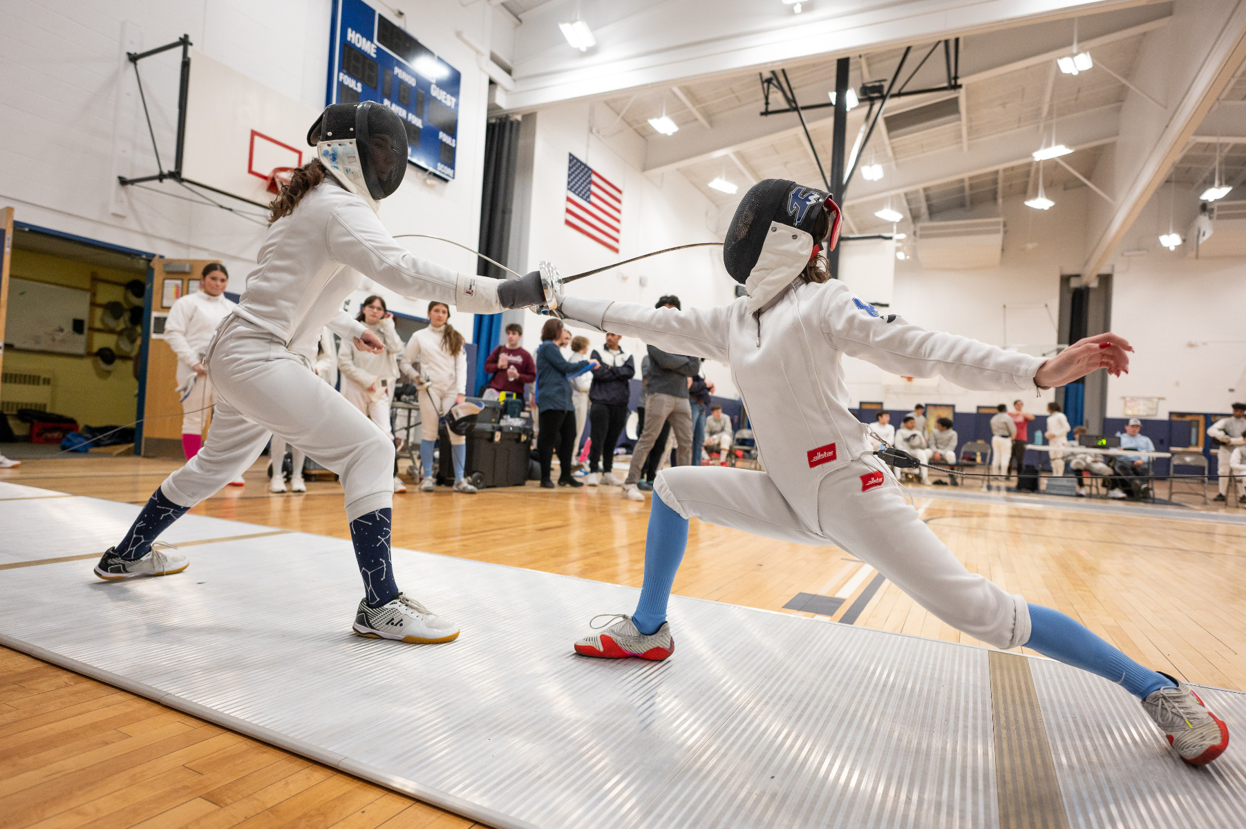  Huntington field a young, but very promising girls' fencing team this past winter. (Darin Reed photo.)  