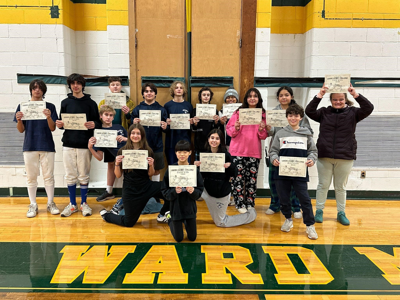  The Huntington-Harborfields fencing team produced many medalists at the Ward Melville Underclass Challenge.  