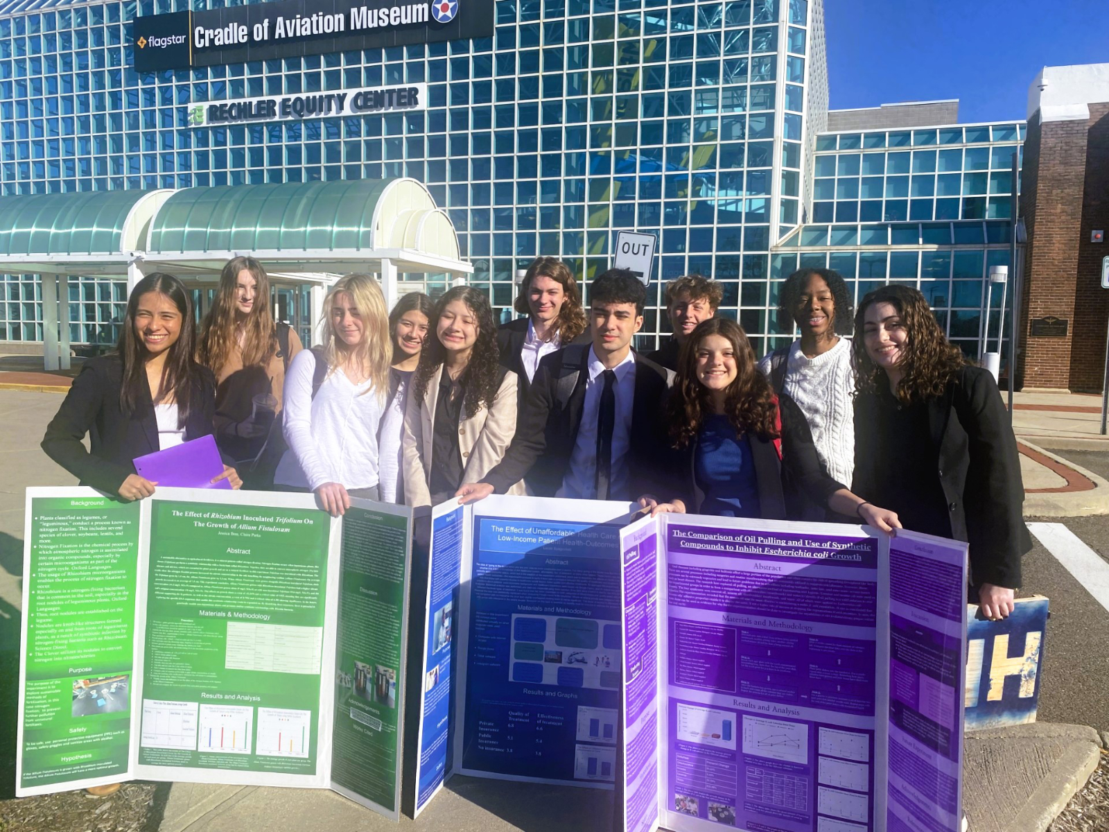  Huntington science research students vied in the LI Science Congress.  