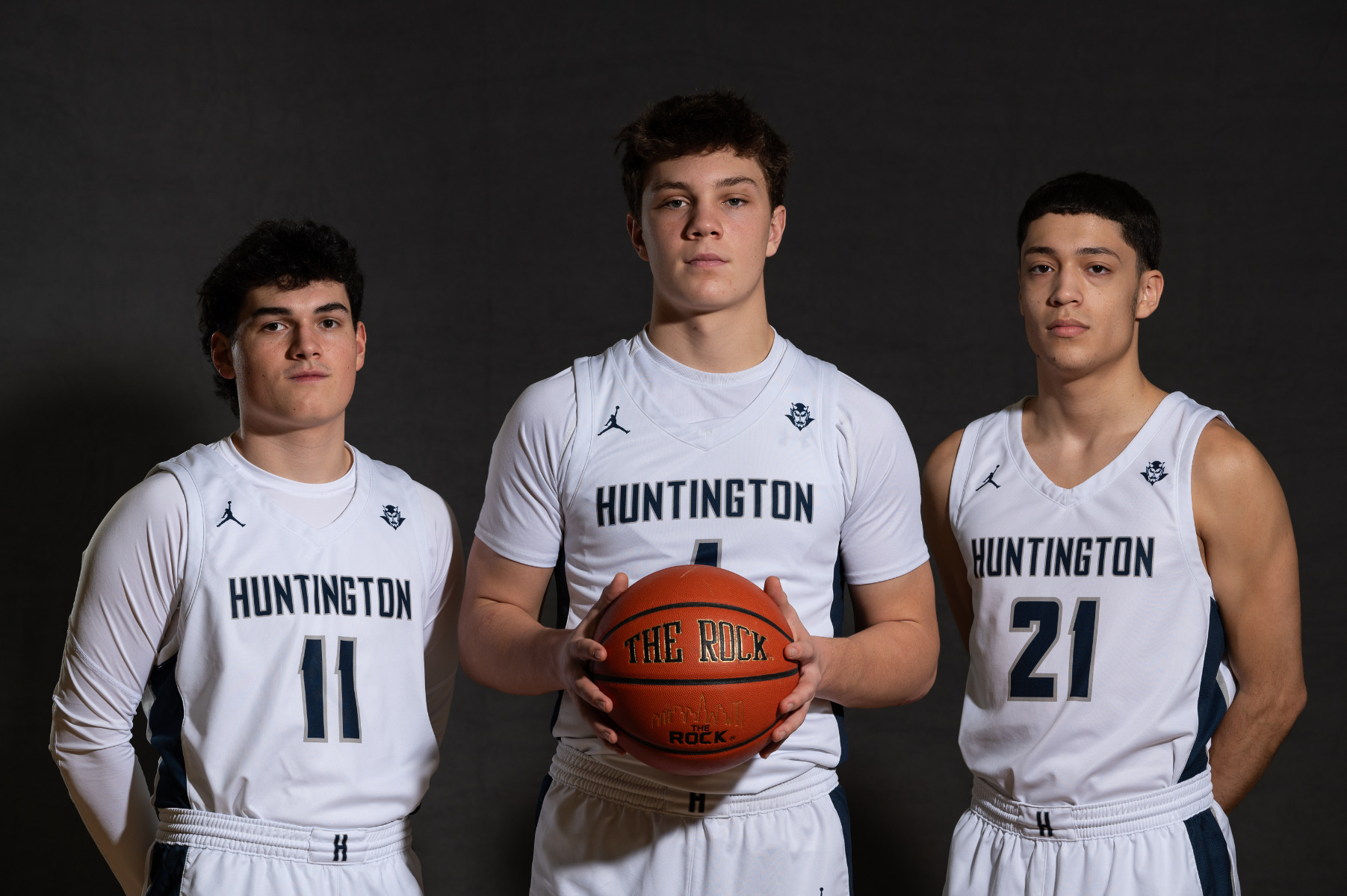 Blue Devil captains Harry Baliber, Tom Girimonti and Jayson Colato. (Darin Reed & Rachel Learned photo.)