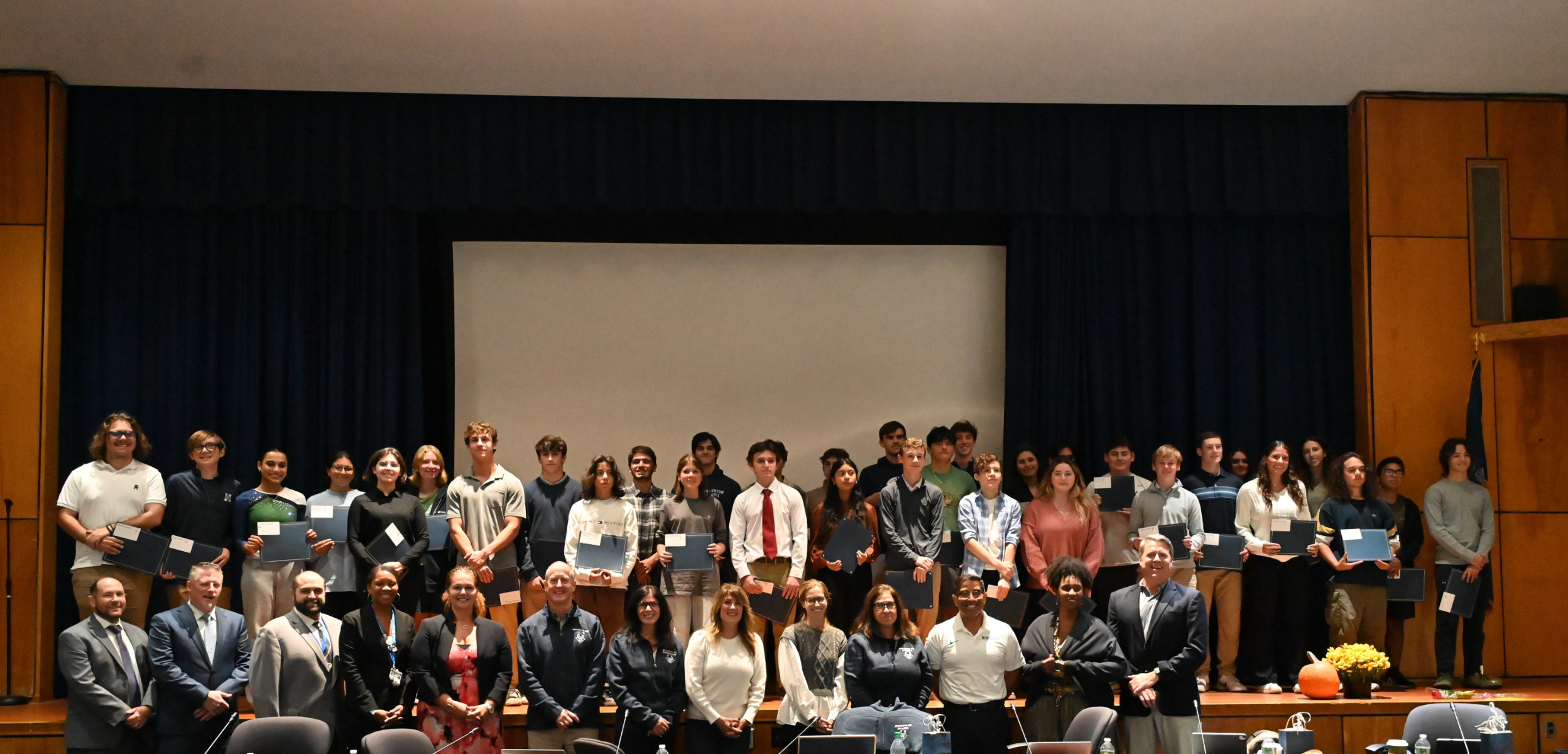  Huntington School Board members honored Huntington High School's Advanced Placement Scholars (1)  