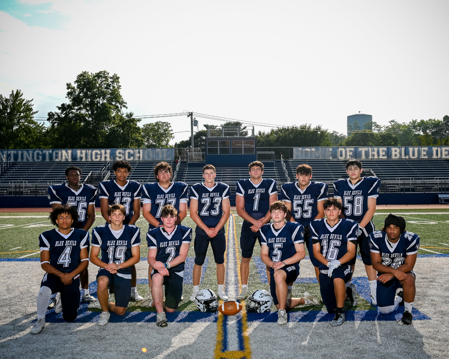  The Huntington varsity football team's senior players.   