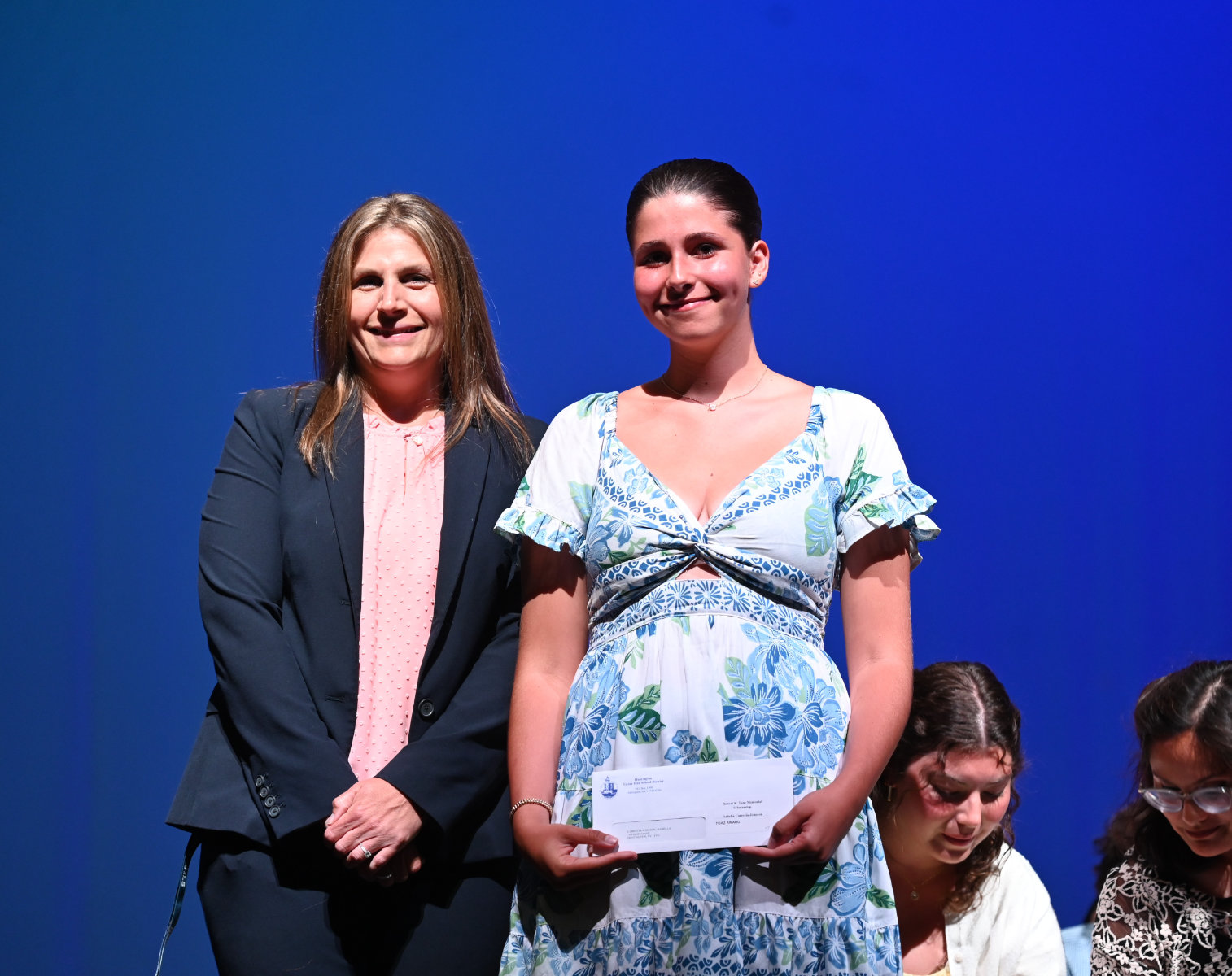 Asst. Principal Trish Avelli with Toaz Award recipient Isabella Careccia-Johnson