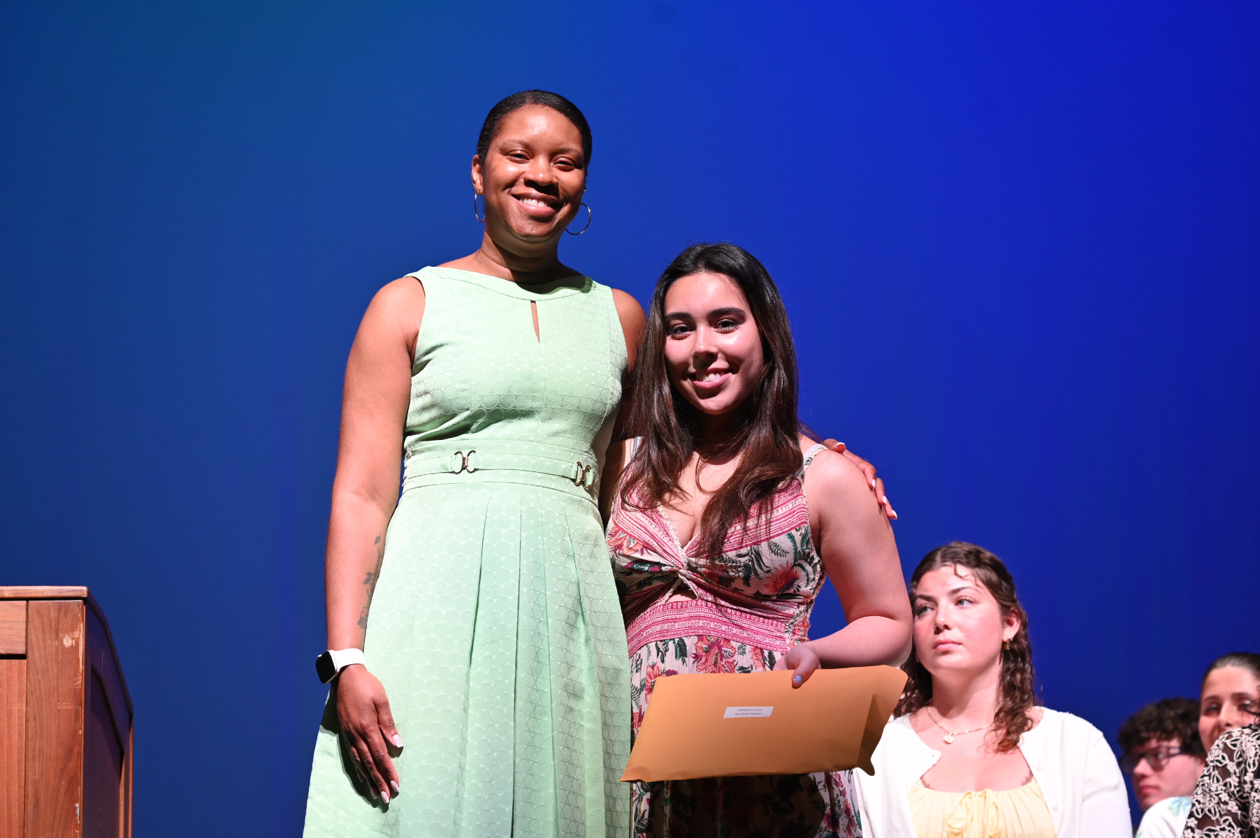 Principal Rochelle C. Brown with Principal's Award recipient Mia Molina-Baptista (1)