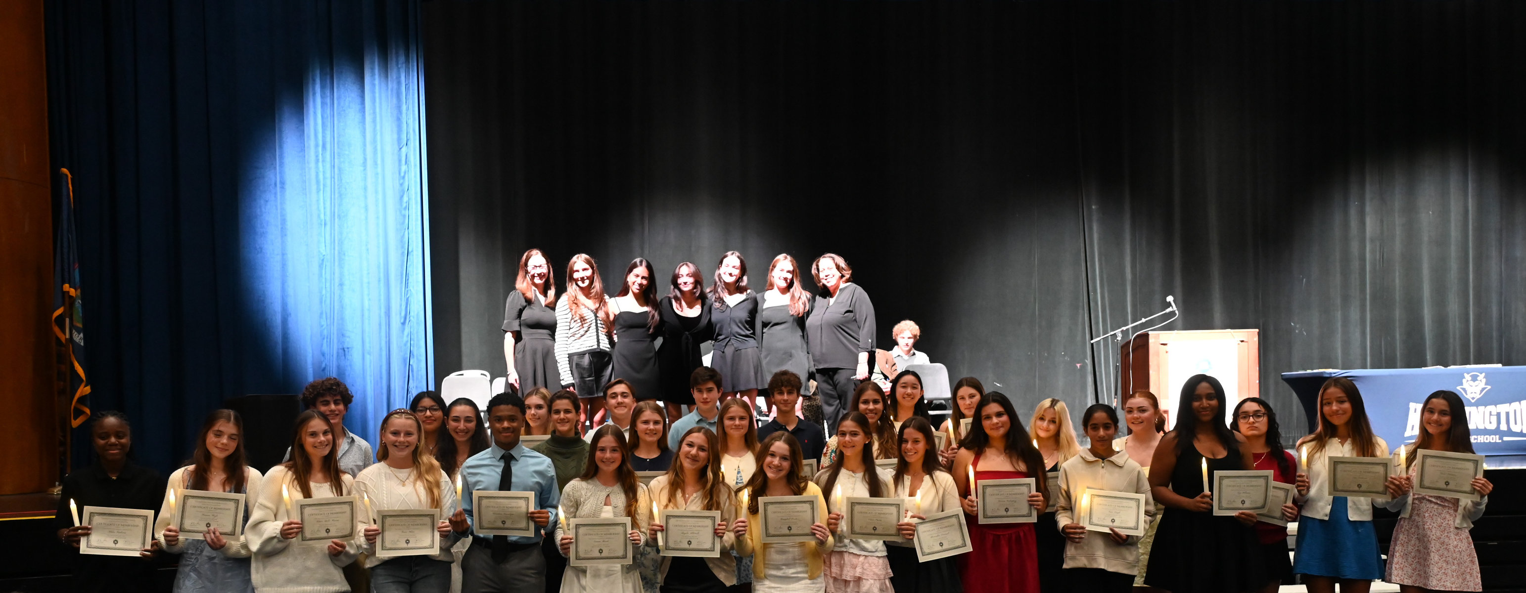  The new members of the English Honor Society at Huntington High School.   
