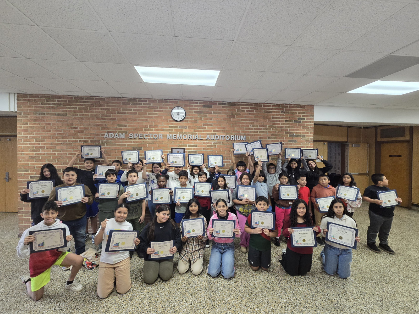  Jack Abrams School students who were recognized for their performance on the NYSESLAT,  