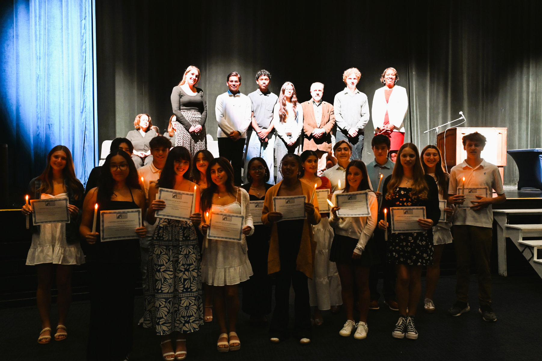  The newley inducted members of the Social Studies Honor Society at Huntington High School.  