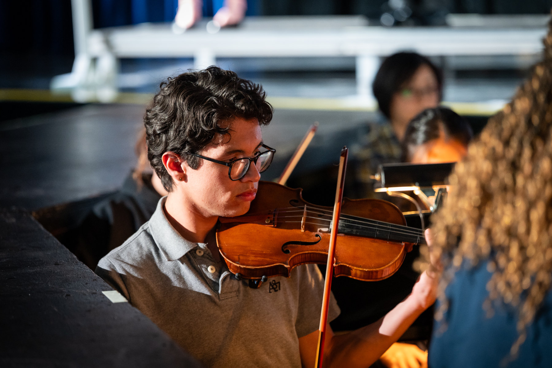  The Huntington pit orchestra was spectacular during three performances of Titanic. (Darin Reed photo.)  