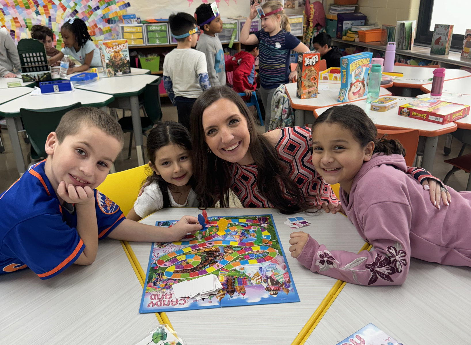  Teacher Valerie Murray’s second grade class at Southdown recently earned a board game day   