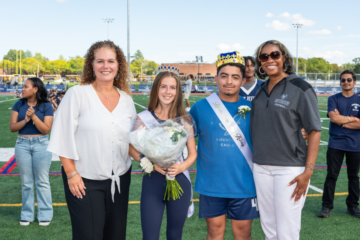  The announcement of the Homecoming King and Queen is always cheered. (Darin Reed photo.)  